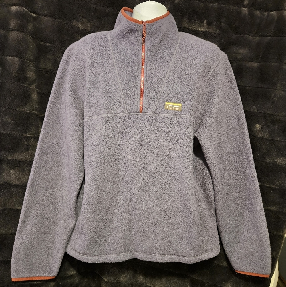 L.L. Bean Blue Zip Up Sweater